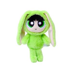Мягкая игрушка Powerpuff Girls Characters Cute Flower Fuzzy Bubbles, Rabbit Costume Style Dolls, высота 28 см HUGKIS