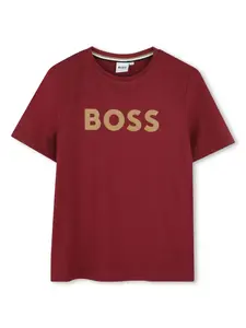 Футболка с логотипом BOSS Kidswear, красный
