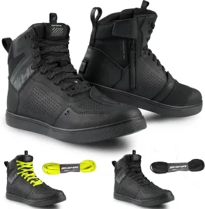 Мотоциклетные ботинки SHIMA Rebel 2.0 для мужчин, кожаные, вентилируемые, с защитой голеностопного сустава, Mens Waterproof Black