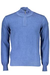 Мужской свитер North Sails с воротом на молнии хлопковый, голубой