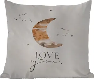 Подушка для улицы - Цитаты - Пословицы - Дети - Люблю тебя - Мальчики - Девочки - Дети - 45x45 см - Водонепроницаемая - Подушка для отдыха - Подушка с фотографией - Декоративная подушка MuchoWow