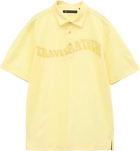 Мужская рубашка-поло с коротким рукавом (влагоотводящая, быстросохнущая) / для гольфа / 7AL027 Travis Mathew, ванильный