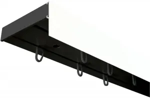 SN DECO GROUP Карниз для штор "Карниз SH с крышкой", 2 направляющие, фиксированный размер 540 см, черно-белый