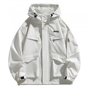 Водонепроницаемая, ветрозащитная и дышащая ветровка Jeep, приглушенный черный