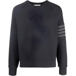 Футболка с рукавом реглан на 4 полосы THOM BROWNE, темно-серый