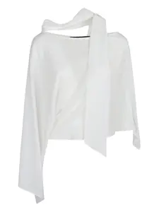 Драпированная асимметричная блузка Federica Tosi, белый