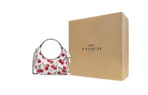 COACH Кожаная сумка через плечо кроссбоди мини женская мел