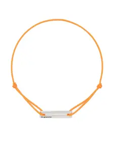Серебряный браслет punched Le Gramme, оранжевый
