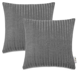 Наволочка Paco Home Cuscino 2 er Set, антрацит