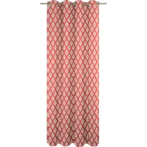 Штора Maroccan Shiraz Light с люверсами, 1 шт., из 100% органического хлопка Adam, красный