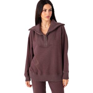 Женская толстовка Karma из французской махровой ткани с половинной молнией O'Neill, Chocolate