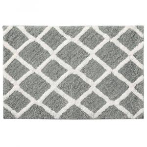 Двусторонний тафтинговый коврик для ванной комнаты Madison Park Renu с геометрическим рисунком — 21 x 34 дюйма, серый
