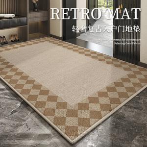 Budis Ковер 100х120 см для прихожей, водоотталкивающий, нескользящий, в винтажном стиле