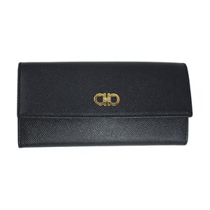 Ferragamo Кожаный женский кошелёк GANCINI чёрный