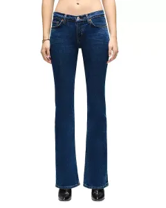 Джинсы с низкой посадкой и микро-расклешенными штанинами, цвет индиго. Re/Done, синий