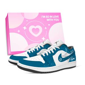 Jordan Кроссовки Air 1 Starry Vortex Blue Abrasion Resistant низкие винтажные баскетбольные unisex черно-синие