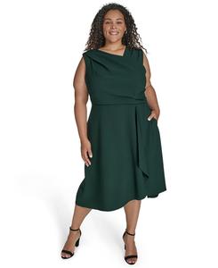 Платье миди с асимметричным вырезом и драпировкой, больших размеров Vince Camuto, Hunter