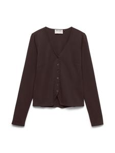 VERO MODA Кардиган 'AWCPatricia' в темно-коричневом цвете