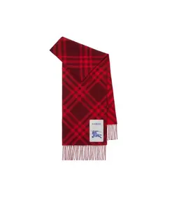 Клетчатый кашемировый шарф Burberry, красный