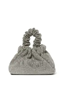 Сумка на плечо со сборками и кристаллами Twenty Fourhaitch, серебристый