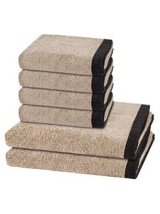 Cawö Полотенце 'Lifestyle Splash' в бежевом цвете