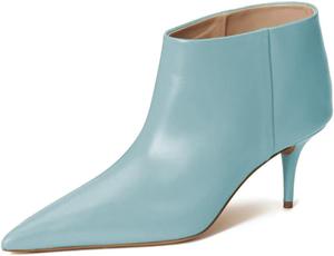 Женские классические ботильоны Pazzion с широким голенищем, заостренным носком, на низком каблуке-мини, без застежки, повседневные, для вечеринок, для платья, зимняя обувь, размер 4-16 US, Blue