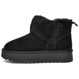 Теплые и уютные короткие зимние сапоги для женщин TOOMANYSHOES, Black
