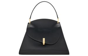 Сплошной цвет Кожа теленка Женская сумка Medium черная Ferragamo, Set (Bag+Dust Bag)