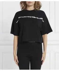 Футболка tee_6 Cropped fit Hugo, черный