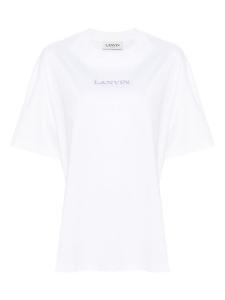 Lanvin футболка из хлопка с вышитым логотипом, белый