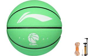 Мяч баскетбольный LiNing CBA Collection Indoor, Outdoor, All Size 5 зеленый PU