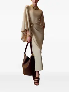 Платье миди с асимметричным рукавом Joseph, бежевый