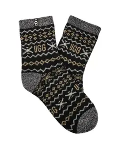 Женские носки UGG Cressida Cozy Novelty Quarter Ugg, черный