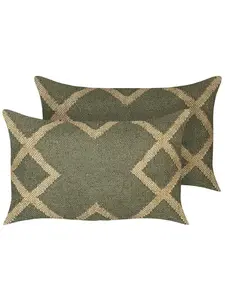 Декоративная подушка Beliani 2er Set Deko GOPI, цвет grün/beige