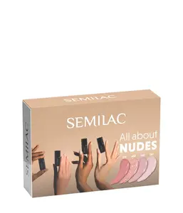 Набор лаков для ногтей Semilac Colour's Set All About Nudes, 1 шт.