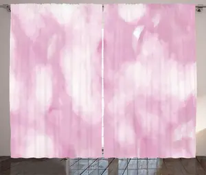 Шторы ABAKUHAUS Art Abstract Rustic, нежно-розовые, универсальные, с петлями и крючками, для гостиной, 280 x 225 см, серые, розовые и нежно-розовые Abakuhaus