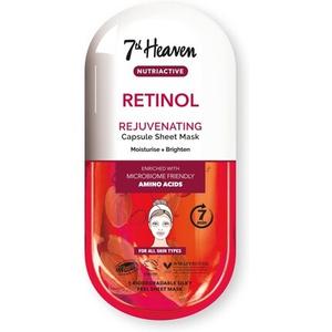 Питательная омолаживающая тканевая маска с ретинолом 7th Heaven, обогащенная аминокислотами для увлажнения и осветления кожи