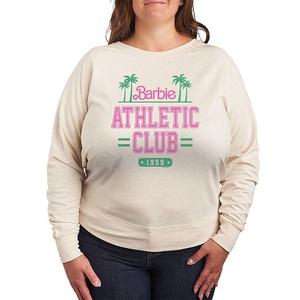 Футболка с длинным рукавом Plus size Athletic Club French Terry с принтом Barbie, Beige