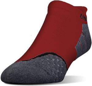 Under Armour мужские носки All Season Wool No Show Tab, 1 пара, University Red (1281978-600)/Black/Grey