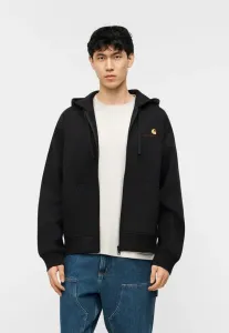 Толстовка на молнии с капюшоном и надписью в американском стиле Carhartt Wip, Black