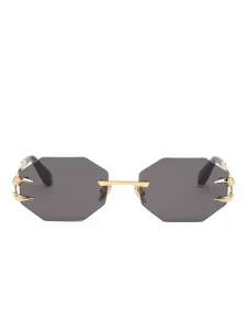 Солнцезащитные очки с геометрической оправой Roberto Cavalli, желтый