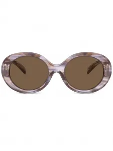 Солнцезащитные очки в круглой оправе EMPORIO ARMANI, коричневый