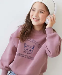 Толстовка Devil Lab Animal College на флисовой подкладке с крупным силуэтным принтом, сезон осень-зима 25 Devirock, цвет 008-Cat-Old Pink