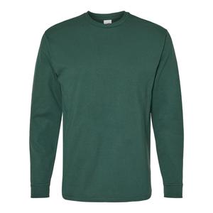 Футболка Hanes Essential-T с длинным рукавом, цвет athletic dark green
