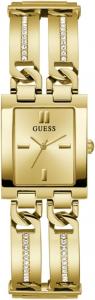 GUESS квадратные аналоговые часы с золотистым покрытием, Gold