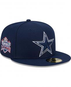Мужская темно-синяя шляпа с основной нашивкой Dallas Cowboys 59FIFTY. New Era