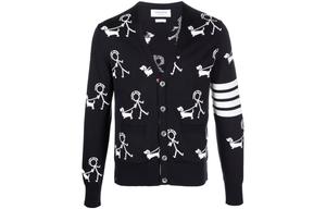 SS22 Трикотаж Мужская Синяя THOM BROWNE