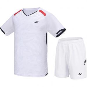 Повседневная спортивная одежда для мужчин Moderate YONEX, белый top+белый shorts