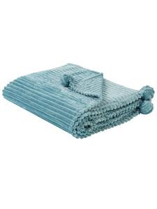 Мягкое одеяло KAWERI зеленого цвета - (Ш) 150 x (В) 0,5 x (Д) 200 см Beliani