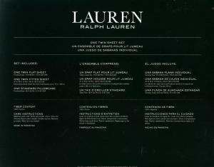 Ralph Lauren Комплект постельного белья, 3 предмета, клетчатый, серо-белый, 97х190 см